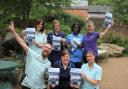 Staff celebrate the countdown to Winchester Hospice's first Purple Night Walk