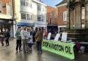 Climate groups on Winchester High Street