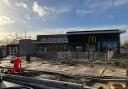 Work on city's first drive-thru McDonald's nearing completition