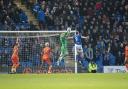 Eastleigh goalkeeper Joe McDonnell saves
