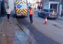 Water leak causing traffic chaos in city centre one-way system