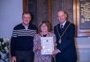 Peter and Janet Morton with the Mayor of Romsey