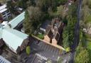 PSC - drone image of John Sheilds, Varley and Varley Theatre, and Wyke Lodge - April 2024