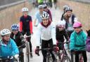 Dani King: leading cyclists over the viaduct