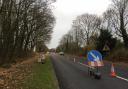 Part of Andover Road North has been cut to one lane as work begins