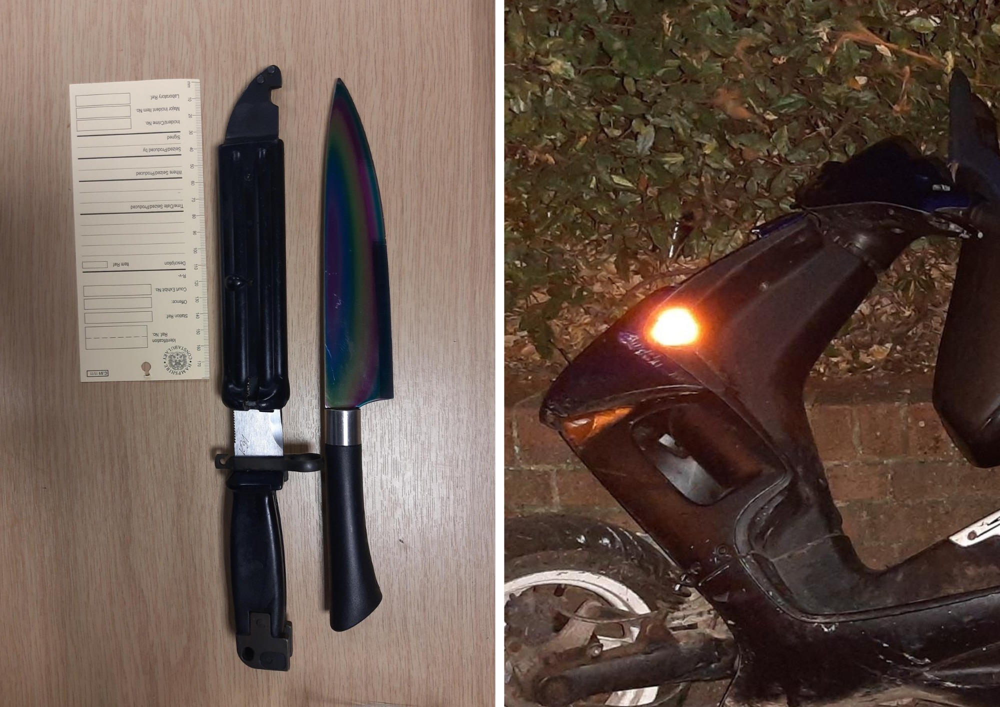 Two knives were seized from a teen in <a href=