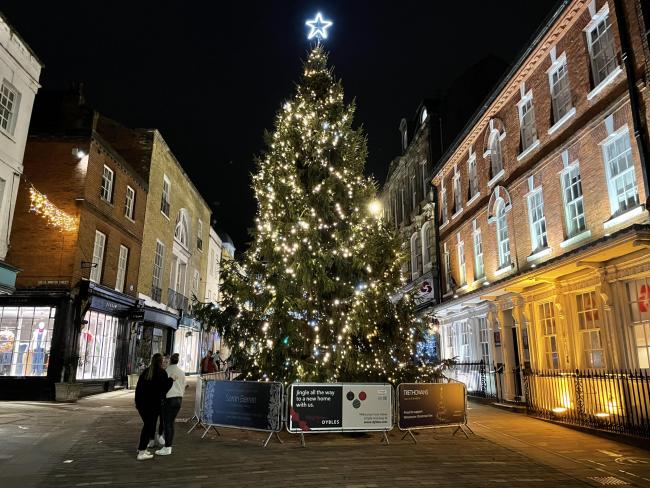 Winchester Christmas light switch on, 2021
