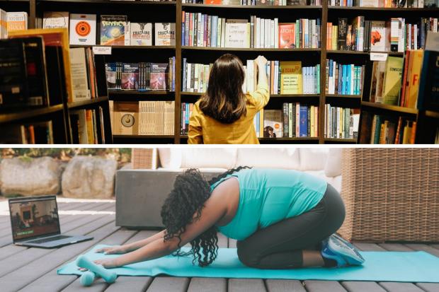 Hampshire Chronicle: Home workouts and book recommendations (Canva)