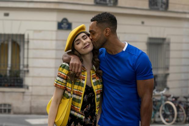 Hampshire Chronicle: (Left to right) Lily Collins as Emily and Lucien Laviscount as Alfie. Credit: Netflix