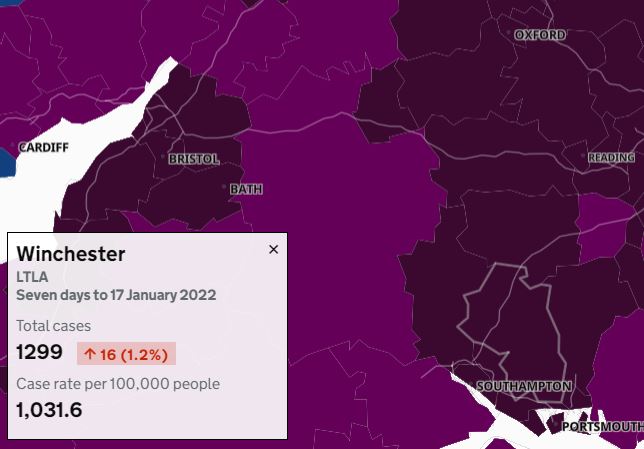 Covid: five deaths this year in Winchester and numbers going back up - Vimarsana News