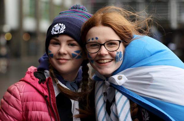Hampshire Chronicle: Scotland fans gearing up for today's Six Nations clash against England. Picture: PA