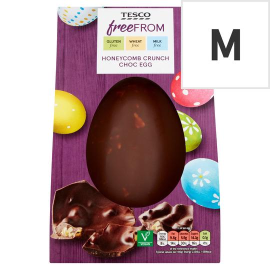 Hampshire Chronicle: Tesco Free From Honeycomb Crunch Chocolate Egg 180G. Credit: Tesco