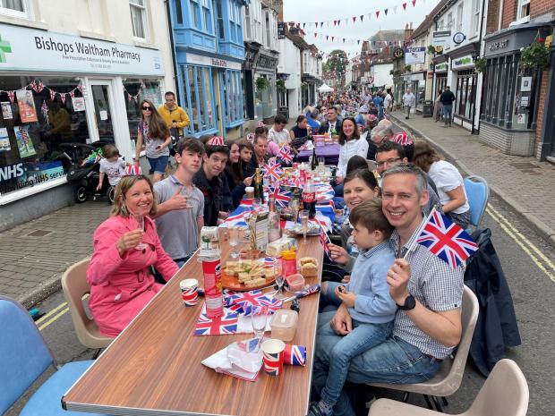 Hampshire Chronicle: The party in Bishop's waltham on Sunday. Photo: Frankie Rudland