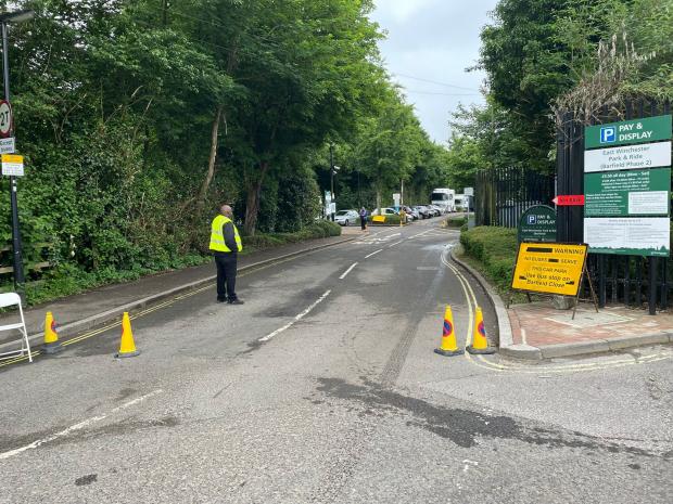 Hampshire Chronicle: Barfield Close car park closed 