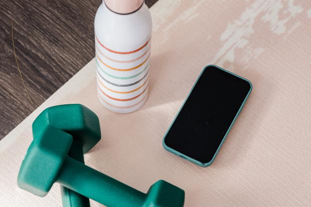 Hampshire Chronicle: Dumbbells, water bottle and a phone. Credit: Canva