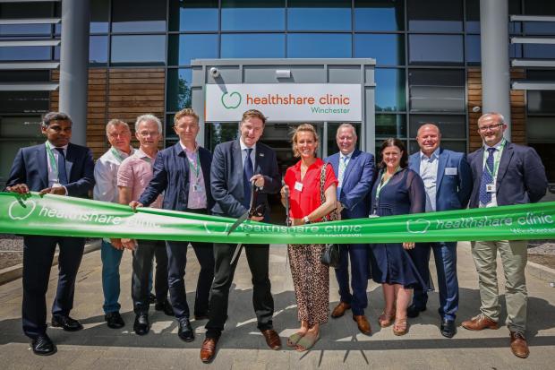 Hampshire Chronicle: Healthshare Clinic, Winchester official opening by Steve Brine MP and former Great Britain hockey international Alex Danson.