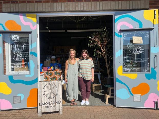 Hampshire Chronicle: Manager Zoe Walton and Jesse Dugdale outside the shop (Owner & Director of Lemon & Jinja) 