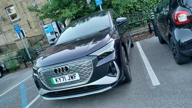 Hampshire Chronicle: Charging the e-tron, which seemed a quick and smooth process 