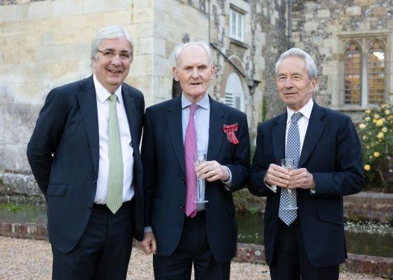 Hampshire Chronicle: Mr Cookson with the current Headmaster of Winchester College, Dr Tim Hands (left) and Sir Richard Stagg (right)
