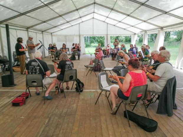 Hampshire Chronicle: Workshops in the Fringe tent.