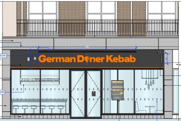 Impression of the German Doner Kebab shopfront, High Street, Winchester. Image: RR Planning and Winchester City Council