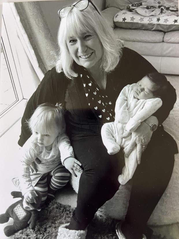 Hampshire Chronicle: Jan Kirby with her grandchildren 