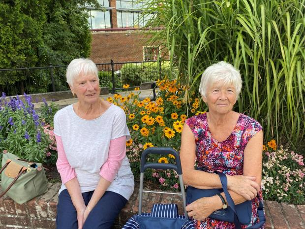 Hampshire Chronicle: Friends, Rose and Edna Spiteri, waiting for the route number four bus in Romsey.