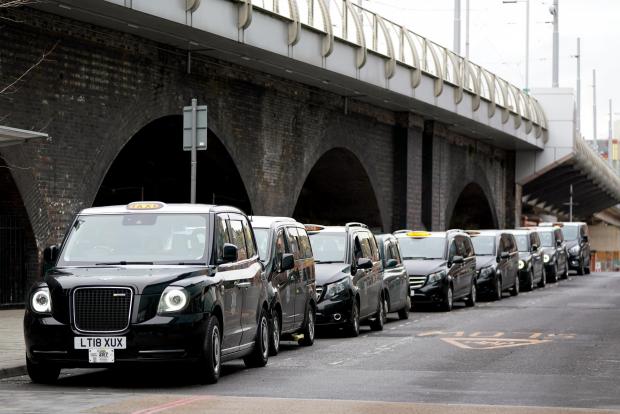 Hampshire Chronicle: A taxi rank near the train station in Nottingham during England's third national lockdown to curb the spread of coronavirus. Picture date: Monday January 18, 2021.