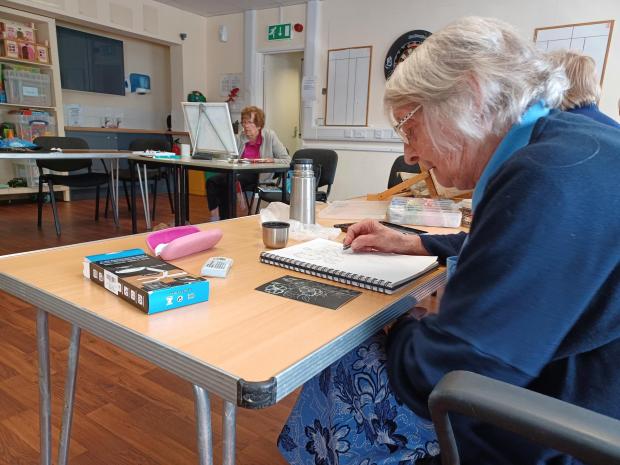 Hampshire Chronicle: Strange Times Quest meeting at Weeke Community Centre, member Irene Dowding.