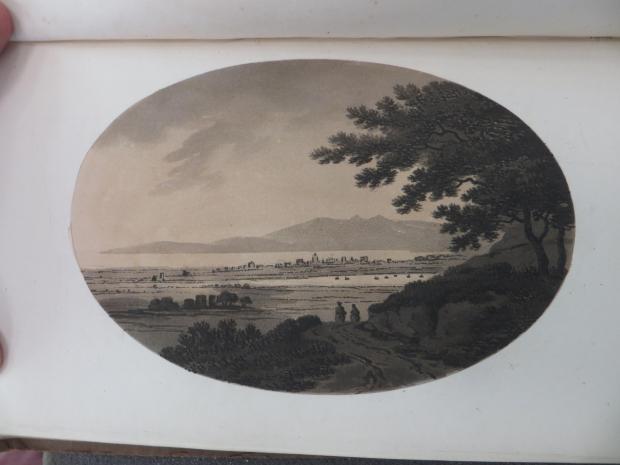 Hampshire Chronicle: Portsmouth Harbor from Portsdown Hill, in Gilpin's Observations.  Image: Hampshire Registry Office