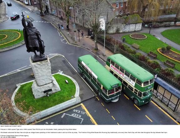 Hampshire Chronicle: Friends of King Alfred Buses running day in Winchester on January 1, 2024 Hampshire Chronicle: Friends of King Alfred Buses running day in Winchester on January 1, 2024