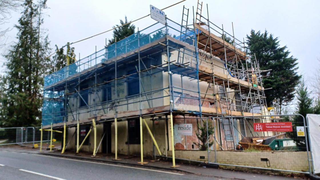 Work begins to convert former Indian restaurant into four bedroom home 