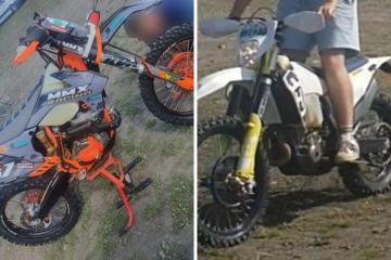 Whiteley dirt bikes stolen - sparks police appeal