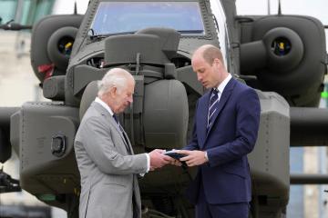 King Charles and Prince William visit Test Valley airfield