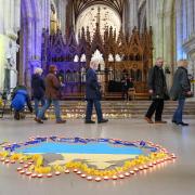 Vigil for Ukraine at Winchester Cathedral