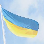 The Ukrainian flag is flown above 10 Downing Street in London, following the Russian invasion of Ukraine. Picture date: Wednesday March 9, 2022.