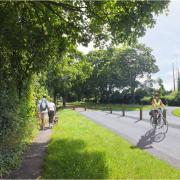 A CGI of the 'old' Andover Road once the traffic is diverted through Kings Barton