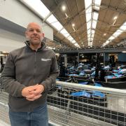 Dave Rich at the new electric go karting track in Eastleigh