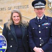 Hampshire Crime commissioner Donna Jones and Chief Constable Scott Chilton