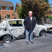 Car explodes in Litchfield Road, Harestock, destroying nearby fence and vehicles