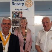 Clive Cook (left) at a Rotary event