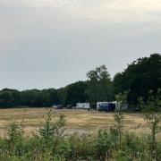 Travellers have also pitched up in nearby Shedfield
