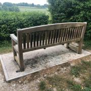 Restored bench at Ham Green