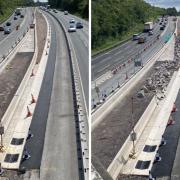 Part of M3 barrier demolished following construction so improvements can be made