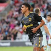 Shea Charles made his competitive debut for Saints as they were dumped out of the EFL Cup