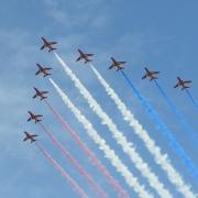 The Red Arrows will soar over Hampshire this weekend