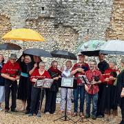TakeNOTE singers at Wolvesey Castle in Winchester as part of the Heritage Open Days festival