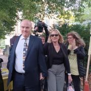 Martyn Pitman and his wife arriving at the court