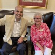 Winchester Rotary Past President Gillian Russell and Dr Kordo Saeed, Honorary Professor Microbiology at Southampton University