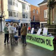 Climate groups on Winchester High Street